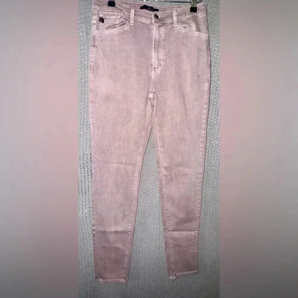 KanCan Denim - KanCan Womens 30 Skinny Jeans Solid Light Pink High Rise pink rose Colored Denim